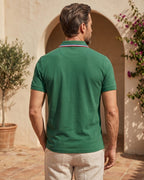 Camisa Polo Manga Curta Gola Contrastante