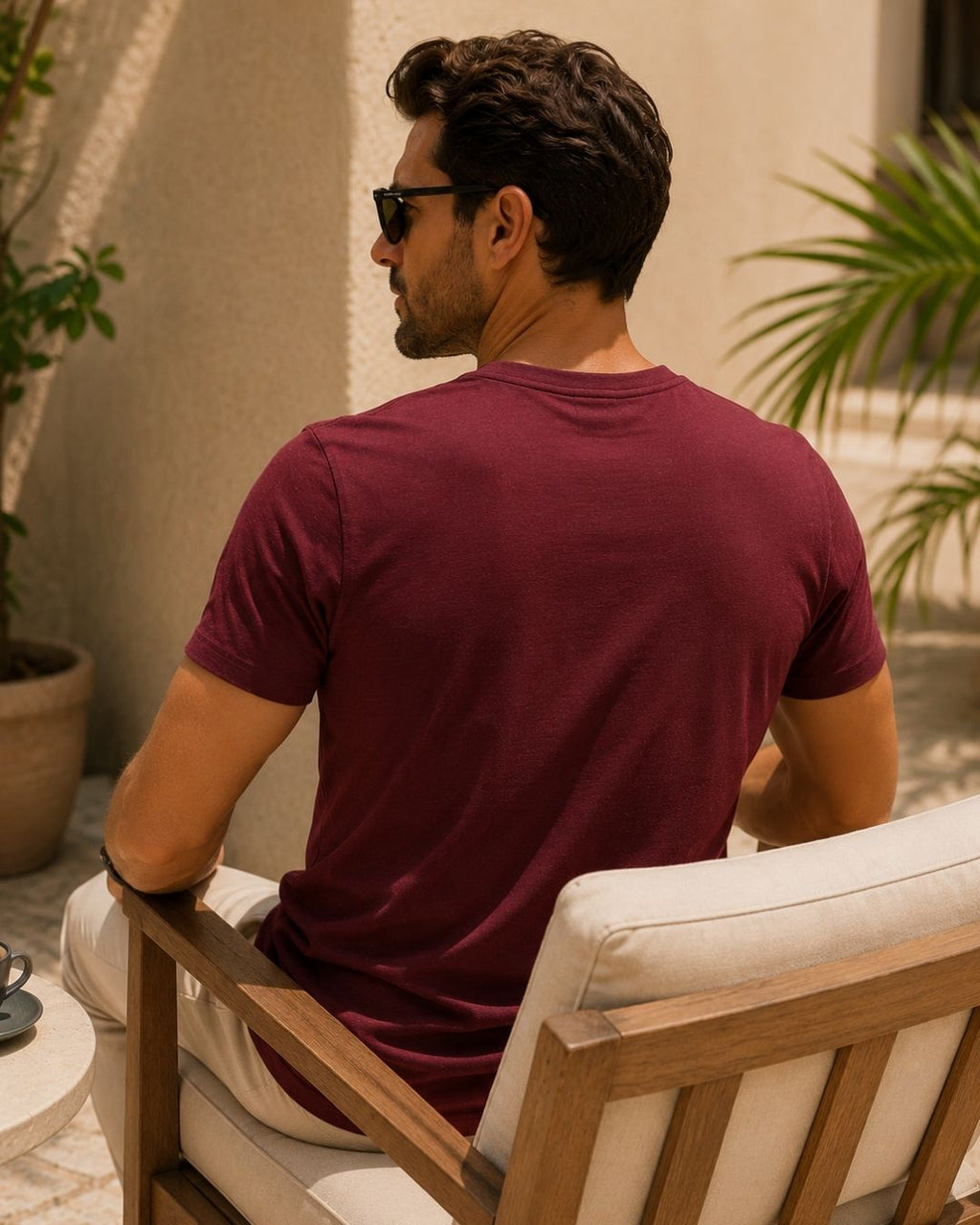 Camiseta Gola Henley Manga Curta