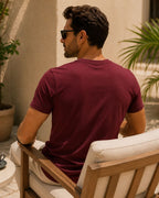 Camiseta Gola Henley Manga Curta