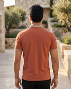 Camisa Polo Manga Curta Gola Contrastante Com Bordado