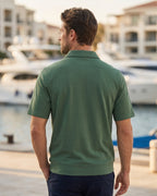 Camisa Polo Manga Curta Com Zíper E Recorte Raglan