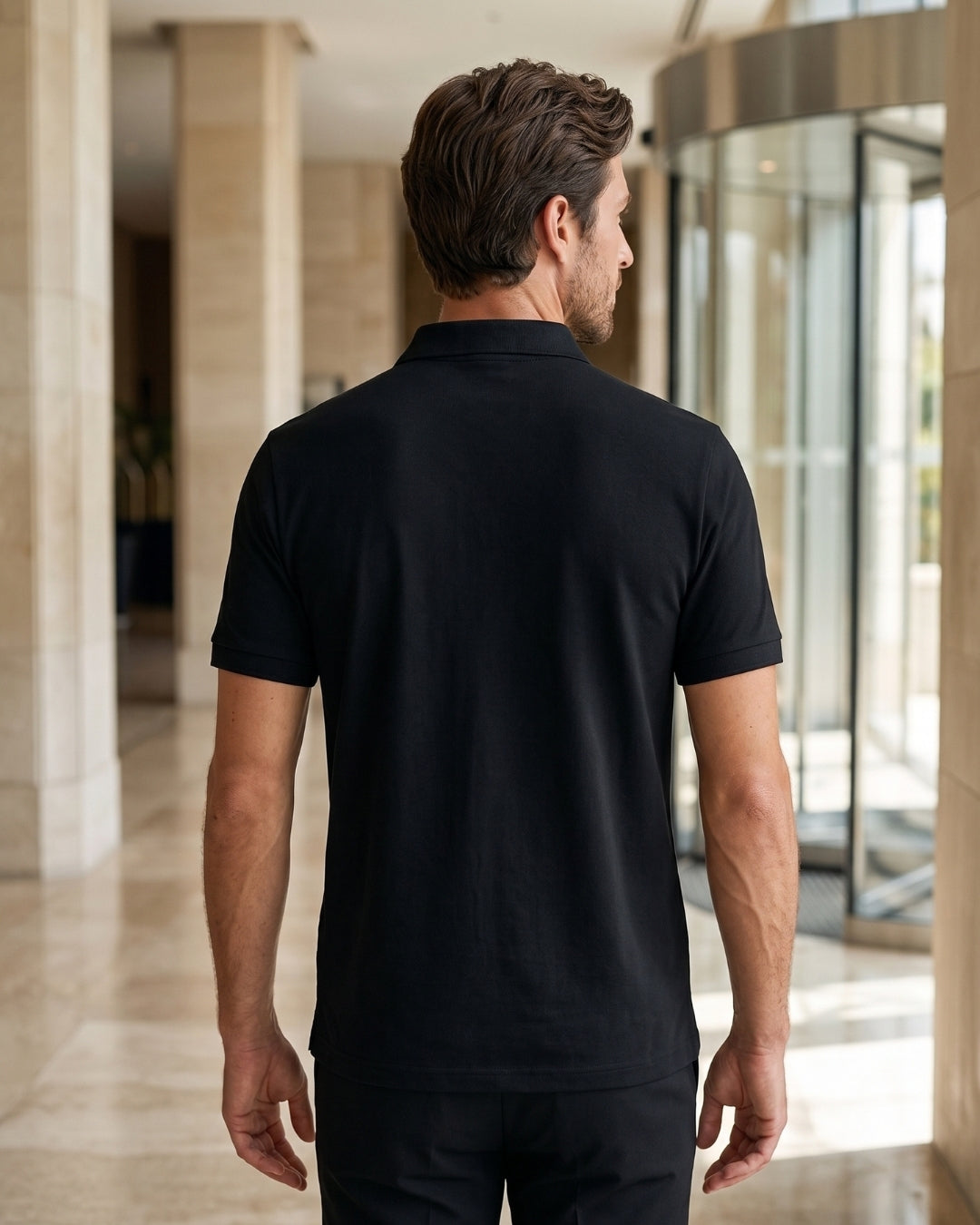 Camisa Polo Manga Curta Bordado Equestre Piquet