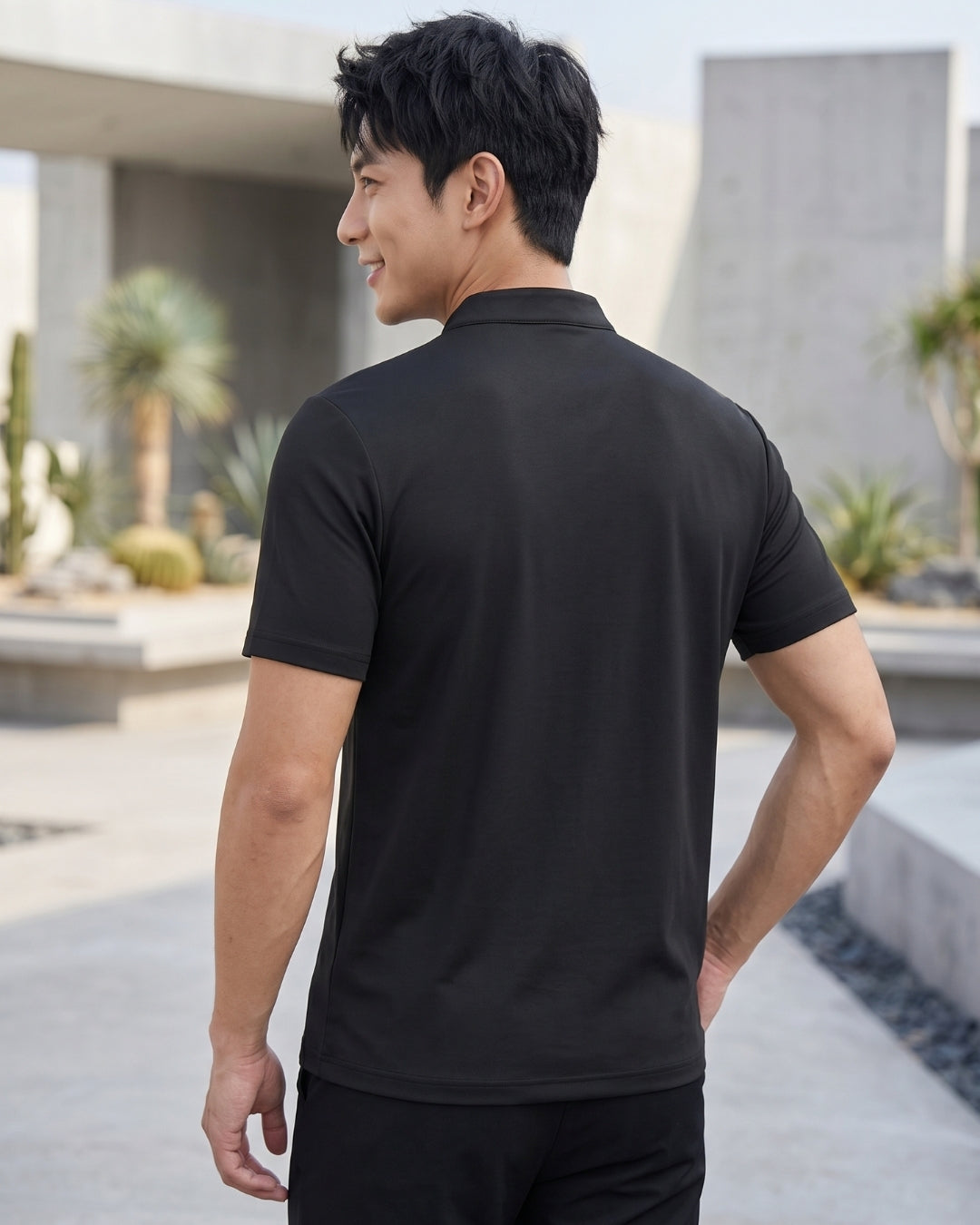 Camiseta Gola Padre Manga Curta Com Bordado Frontal