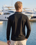 Camisa Polo Manga Longa Gola Contrastante Piquet