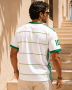 Camiseta Gola Careca Manga Curta Estampa Esportiva