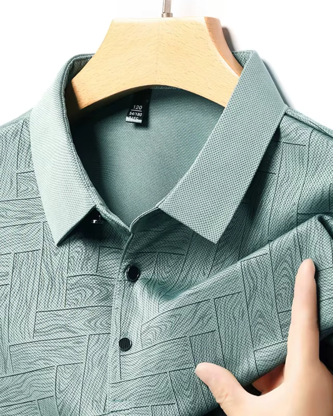 Camisa Polo Manga Curta Estampa Geométrica Minimalista