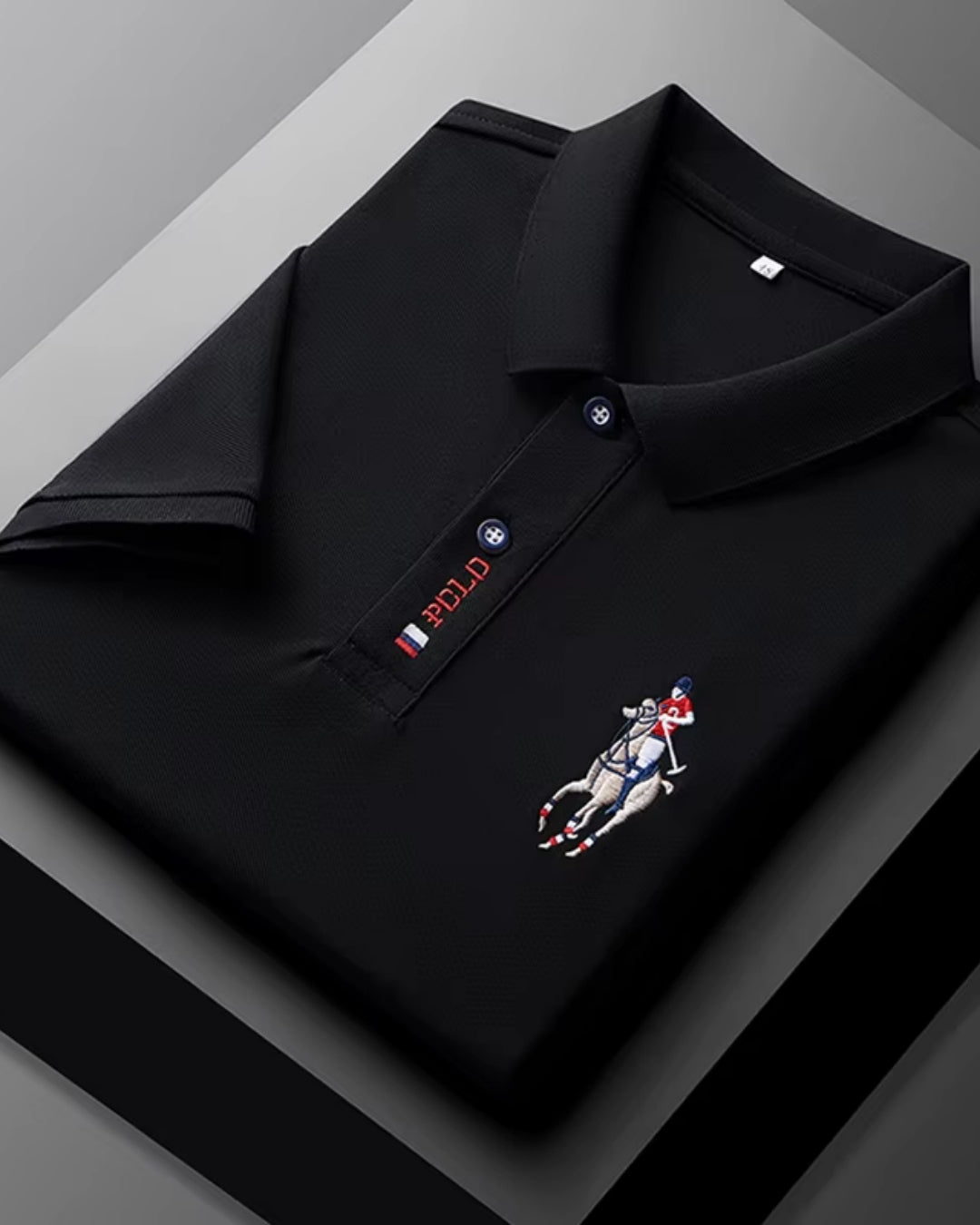 Camisa Polo Manga Curta Bordado Equestre Piquet