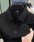 Camisa Polo Manga Curta Canelada Gola Aberta